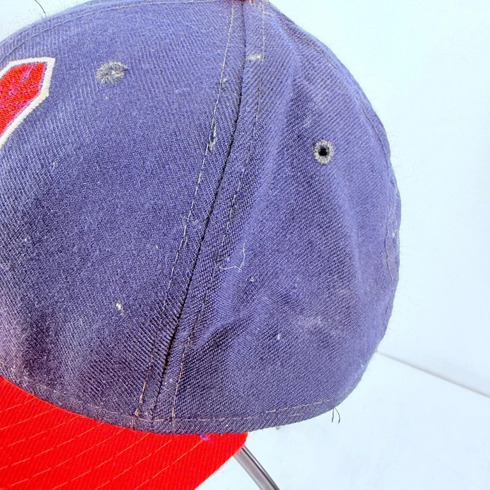 Vintage Cleveland Indians Fitted Hat  Cap New Era Pro Model Diamond‎ USA 6 3/4